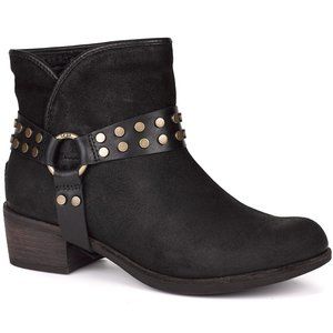 Ugg Darling Suede Harness Ankle Boots Black Size 6